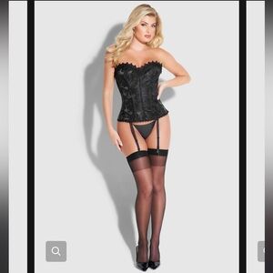 Frederick's of Hollywood Black Lace Corset